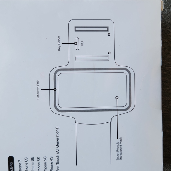 Fitness Armband for Mobile devices with key holder - Black - NEW - Picture 7 of 7